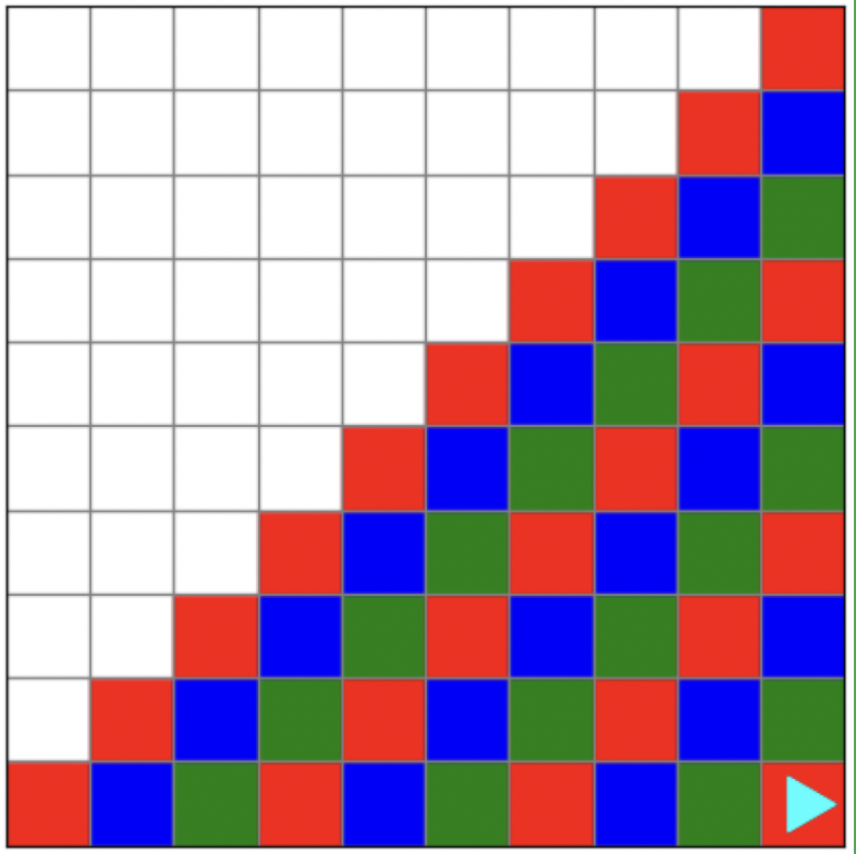 alternate colors on diagonals