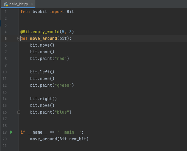 pycharm hello bit